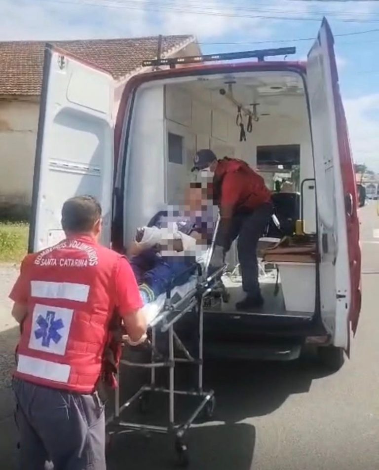 Homem fica ferido após acidente de trabalho na manhã deste sábado (28) em Penha