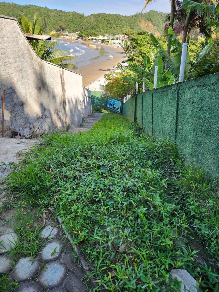 Comunidade se mobiliza para revitalizar escadaria da Praia de São Miguel, em Penha