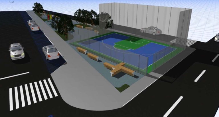 Prefeitura de Penha assina ordem de serviço para construção de meia quadra de basquete